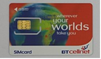 Cellnet SIM card supplied with a Nokia 1610