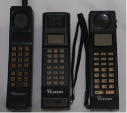 British Telecom Opal, Coral and Ivory mobile phones from the 80s