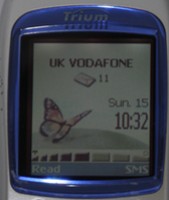 Trium Eclipse screen showing the butterly logo